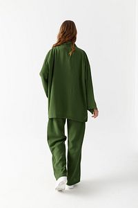Zen Elegance Kadın Kimono Takım - Geniş Paça Keten Dokulu Alt Üst Yazlık Takım ürün fotoğrafı