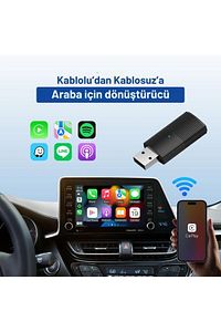 Araç Içi Apple Cihazlar Için Kablosuz Mini Carplay Adaptörü, Wireless Carplay Çevirici (EMT-001) ürün fotoğrafı