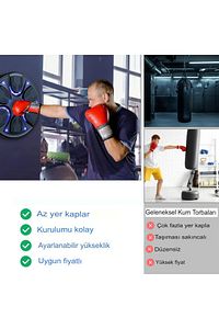 Boks Standı Akıllı Müzikli Boks Makinesi Eldivenli Yetişkin Çocuk Egzersiz Boks Spor Ekipmanı ürün fotoğrafı