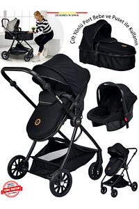 1010 Qool Çift Yönlü 6 In 1 Travel Sistem Bebek Arabası ürün fotoğrafı