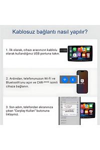Araç Içi Apple Cihazlar Için Kablosuz Mini Carplay Adaptörü, Wireless Carplay Çevirici (EMT-001) ürün fotoğrafı