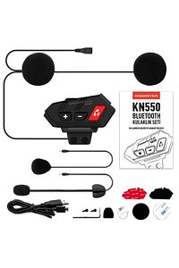 Kn550 Motosiklet Bluetooth Interkom Intercom Kulaklık Mikrofon Seti-kırmızı ürün fotoğrafı
