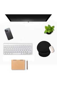 Bilek Destekli Mouse Pad, Flexible Ergonomik Mouse Pad, Rahat Mouse Pad,kaymaz Taban,siyah ürün fotoğrafı