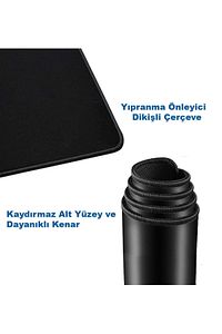 Professional Siyah Orta Boy Gaming Mouse Pad 35x28 Cm ürün fotoğrafı
