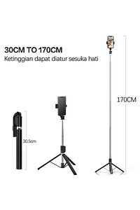 Tripod /selfie Çubuğu K9 Bluetooth Uzaktan Kumandalı Yüksekliği Ayarlanabilir Portatif Taşınabilir ürün fotoğrafı