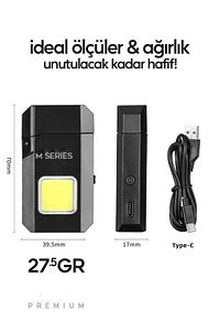 Şarjlı Çakmak USB Şarjlı LED Fener M Serisi Kamp Çakmağı COB Led CE Rüzgardan Etkilenmez Yeni ürün fotoğrafı