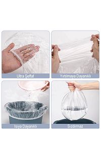 Pedikür Ayak Banyosu Galoşu Tek Kullanımlık Şeffaf Spa Masaj Küvet Poşeti 80x82cm 100 Adet ürün fotoğrafı