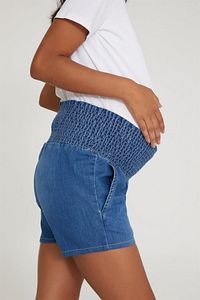 Hamile Şort Organik Denim Mavi 1033 ürün fotoğrafı