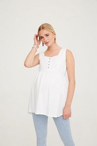 Hamile Beyaz Bluz Tunik 1075 ürün fotoğrafı