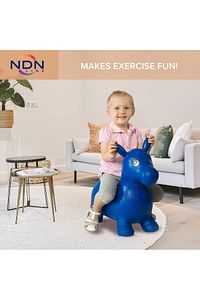 Mavi Şişme Zıp Zıp Hayvanlar Pilates Unicorn, At, Eşek Oyuncak Şişirme Pompası ürün fotoğrafı