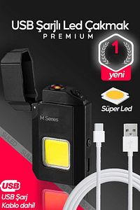 Şarjlı Çakmak USB Şarjlı LED Fener M Serisi Kamp Çakmağı COB Led CE Rüzgardan Etkilenmez Yeni ürün fotoğrafı