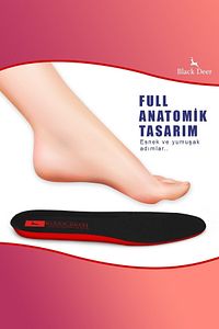 X45 Yumuşak Ortopedik Tabanlık,rahat Tabanlık,konfor Tabanı,spor Tabanlığı,erkek,kadın,siyah ürün fotoğrafı