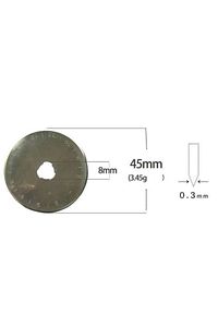 45mm Yuvarlak Bıçak Rulet, Döner Disk Kumaş Karton Kesici 5 Adet Yedek Bıçak Bıçağı ürün fotoğrafı
