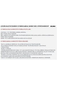 Çelik Balenli Lumbosakral Ortopedik Korse Demirli Bel Fıtık Korsesi ürün fotoğrafı