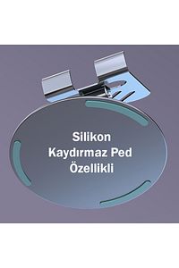 Metal Masaüstü Telefon Tutucu Tablet Standı 360 Derece Dönen Katlanabilir Kaydırmaz Silikon Pedli ürün fotoğrafı