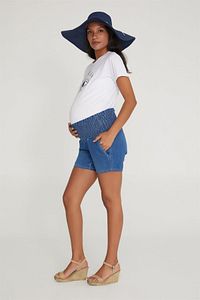Hamile Şort Organik Denim Mavi 1033 ürün fotoğrafı
