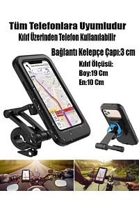 Mıknatıslı Motorsiklet Bisiklet Telefon Su Geçirmez Tutucu Kılıf Motor Tutacağı 360 Dönebilen ürün fotoğrafı
