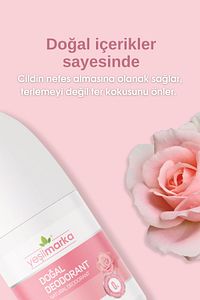 Doğal Roll On Gül Deodorant %100 Bitkisel Ve Vegan Ter Kokusu Önleyici ürün fotoğrafı