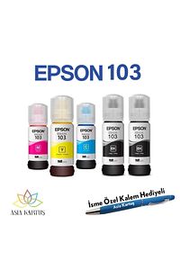 103 Kartuş Seti 5 Renk +BK, Epson EcoTank L3260 Uyumlu Kalem Hediyeli Mürekkep Seti ürün fotoğrafı