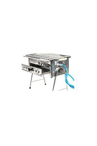 Tüplü Lav Taşlı Gürsaç Paslanmaz Krom Mangal Seti 35x45cm ürün fotoğrafı