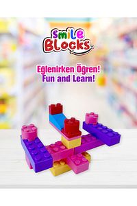 Smile Blocks 540 Parça Plastik Kutulu Mikro Blok Lego ürün fotoğrafı