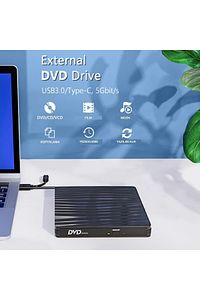 Dvd Rw Usb 3.0 Type-c Slim Harici Cd Dvd Yazıcı Okuyucu Macbook Imac Windows11 ürün fotoğrafı