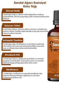 Sandal Ağacı Esansiyel Uçucu Koku Yağı Buhurdanlık Difüzör Esansı oda banyo ve dolap parfümü 30ml ürün fotoğrafı
