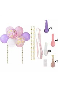 Pembe - Mor Balon Pasta Süsü ürün fotoğrafı