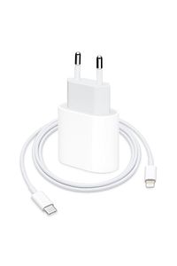 İphone Uyumlu Hızlı Şarj Aleti - 20w Type-c Adaptör Ve Type-c Uçlu Lighning Kablo Ile Birlikte ürün fotoğrafı