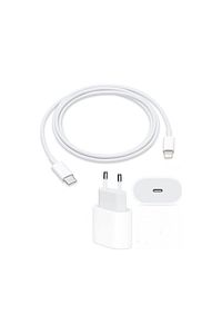 İphone Uyumlu Hızlı Şarj Aleti - 20w Type-c Adaptör Ve Type-c Uçlu Lighning Kablo Ile Birlikte ürün fotoğrafı