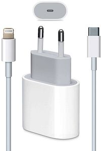 İphone Uyumlu Hızlı Şarj Aleti - 20w Type-c Adaptör Ve Type-c Uçlu Lighning Kablo Ile Birlikte ürün fotoğrafı