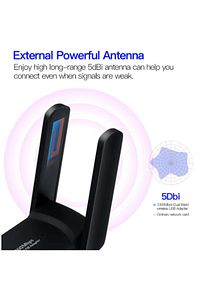 AC1300 Mbps Usb 3.0 Adaptör Çift Bantlı Kablosuz Wifi Alıcı ürün fotoğrafı