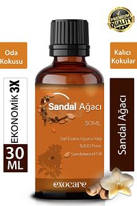 Sandal Ağacı Esansiyel Uçucu Koku Yağı Buhurdanlık Difüzör Esansı oda banyo ve dolap parfümü 30ml ürün fotoğrafı