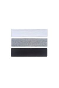 3lü Erkek Spor Saç Bandı Sporcu Kafabandı Headband Ter Bantı Fitness Saç Bantları Siyah&Beyaz&Gri ürün fotoğrafı