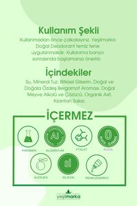 Doğal Roll On Deodorant- Bergamot Kokulu- Parfüm, Alüminyum Kimyasalı, Etil Alkol Içermez ürün fotoğrafı