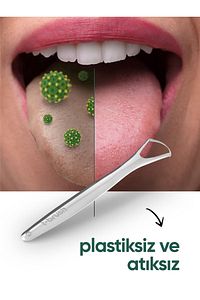 Paslanmaz Çelik Dil Temizleyici / Dil Sıyırıcı ürün fotoğrafı