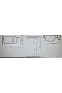 Banyo ve Tuvalet Mini Köşe Lavabo 25*45 Cm (Banyo Dolabı Dahil) ürün fotoğrafı
