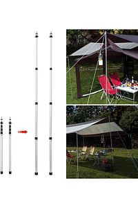 Kamp Direği 2 Adet Alüminyum Alaşımlı Çadır Tente Kamp Gölgelik Ayarlanabilir 230 cm ürün fotoğrafı