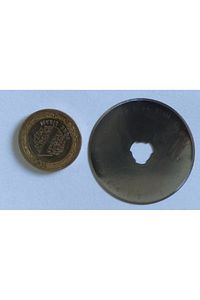 Yuvarlak Kumaş Karton Kesici Bıçak Rulet 45 mm 10 Adet Yedek Bıçak ürün fotoğrafı
