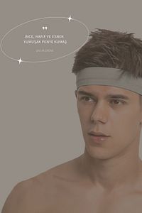 Erkek Spor Saç Bandı Sporcu Kafa Bandı Headband Tenis Gym Ter Bantı Spor Fitness Saç Bantları Gri ürün fotoğrafı