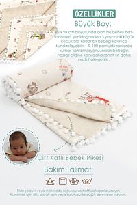 Ortopedik Bebek Puset Minderi, Örtü, Çarşaf, Bebek Pikesi, Emzirme Önlüğü, 5'li Set, Animal Serisi ürün fotoğrafı