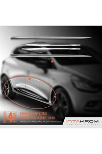 Renault Clio 4 Krom Yan Kapı Çıtası 4 Parça 2012-2019 - Hb-sw ürün fotoğrafı