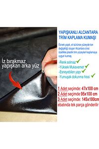 Alcantra Kaplama Kumaşı 47x100cm - Alcantra Nubuk Suet Kaplama ürün fotoğrafı