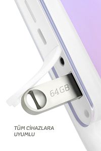 64 GB Flash Bellek Metal Gövde Ömür Boyu Garantili Güvenli Usb Bellek Data Traveler ürün fotoğrafı