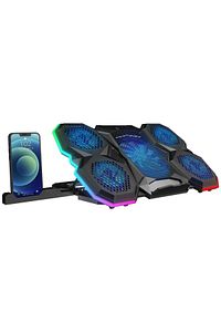 Ad-rc14 X-ranger Rgb 5fan Yükseklik Ayarlı Telefon Tutucu 9-17" Notebook Soğutucu Stand ürün fotoğrafı