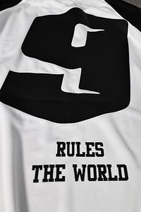 Erkek Beyaz Rules Baskılı Oversize Forma Tshirt ürün fotoğrafı