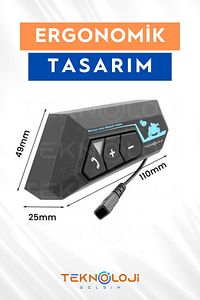 Kask Kulaklığı İntercom Bluetooth Mikrofonlu Kasklar İle Uyumlu Motosiklet Kulaklığı GürültüEngellme ürün fotoğrafı