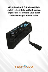 Kask Kulaklığı İntercom Bluetooth Mikrofonlu Kasklar İle Uyumlu Motosiklet Kulaklığı GürültüEngellme ürün fotoğrafı