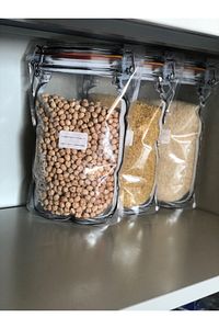 Büyük Boy Klips Kapaklı Kavanoz Görünümlü, Kilitli, Gıda Saklama Poşeti 17x27 Cm -10 Adet-1000 ml ürün fotoğrafı