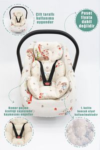Ortopedik Bebek Puset Minderi, Örtü, Çarşaf, Bebek Pikesi, Emzirme Önlüğü, 5'li Set, Animal Serisi ürün fotoğrafı